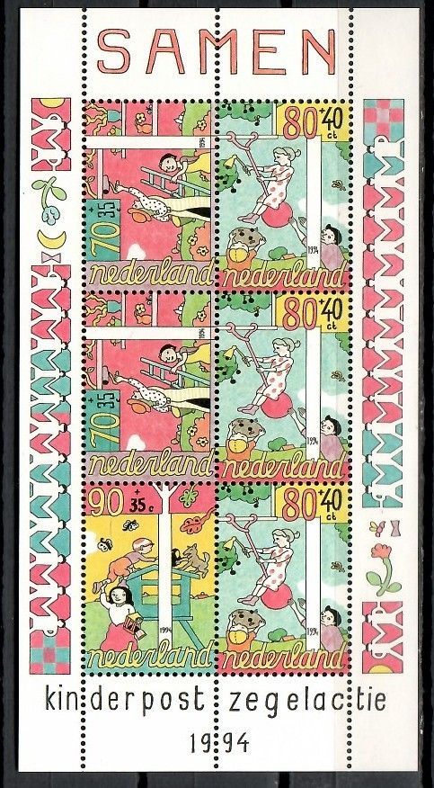 Znaczek Holandia 1994 Mi bl 42 Czyste **