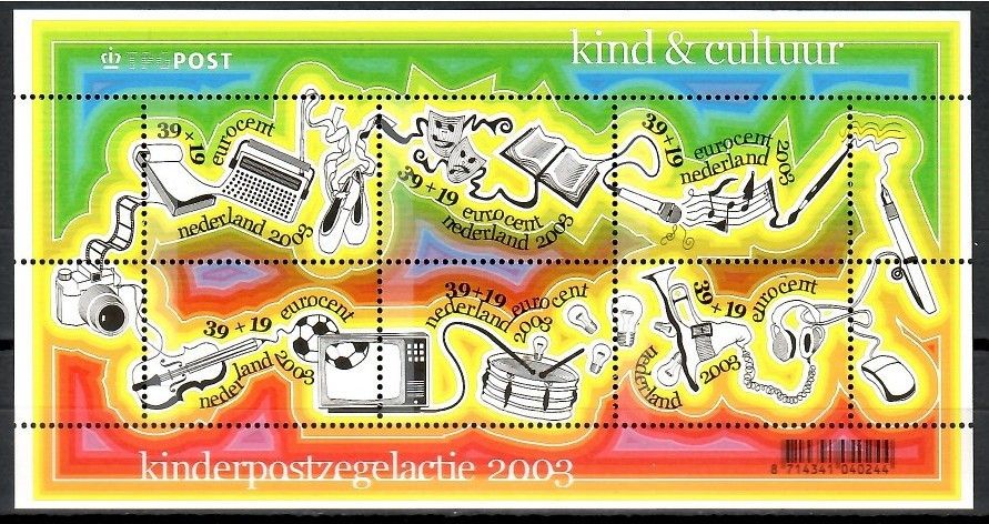 Znaczek Holandia 2003 Mi bl 79 Czyste **