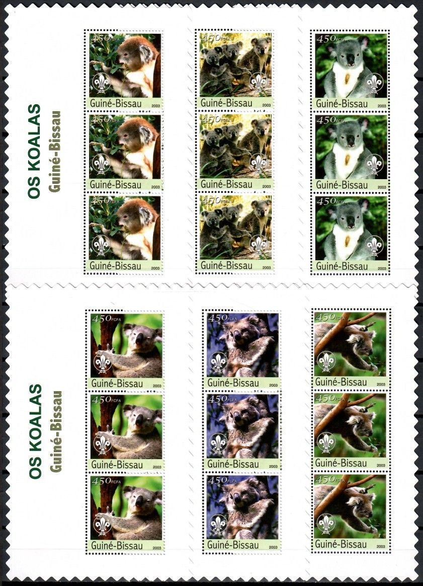 Znaczek Gwinea Bissau 2003 Mi lx ark 2351-2356 Czyste **