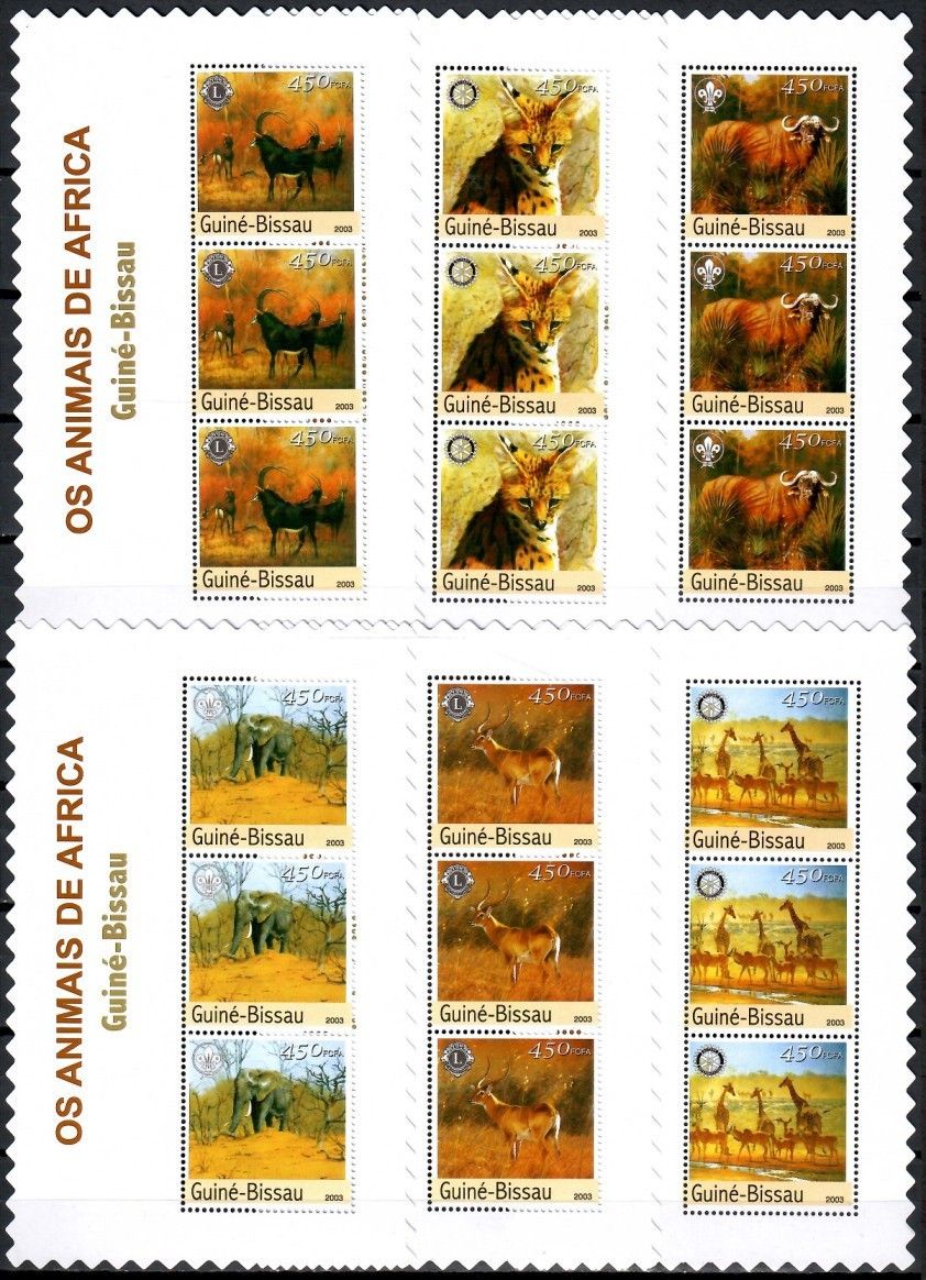 Znaczek Gwinea Bissau 2003 Mi lx ark 2444-2449 Czyste **