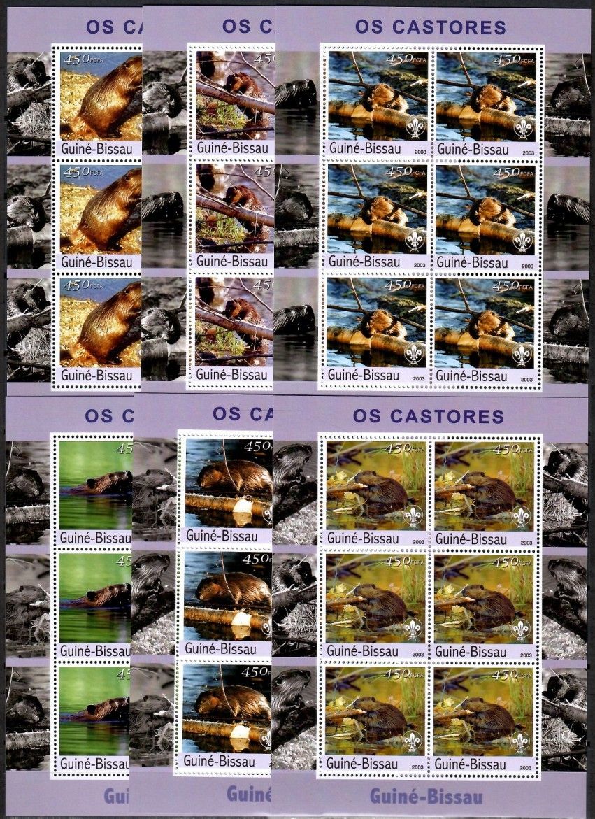 Znaczek Gwinea Bissau 2003 Mi zd ark 2470-2475 Czyste **