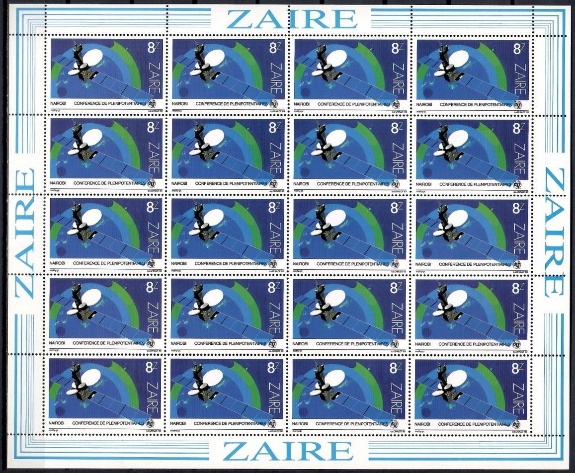 Znaczek Kongo Kinszasa / Zair 1983 Mi ark 822-829 Czyste **