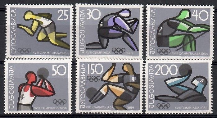 Znaczek Jugosławia 1964 Mi 1076-1081 Czyste **