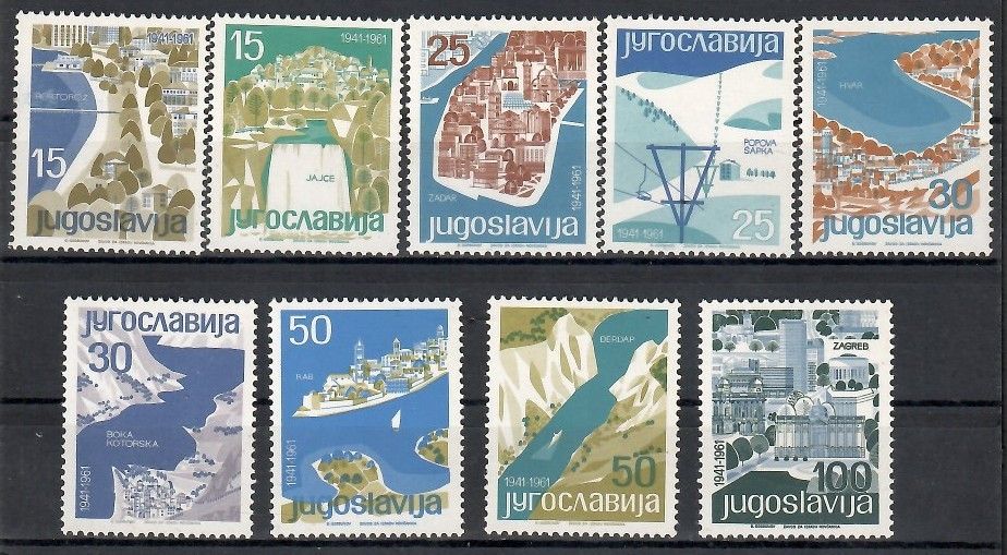 Znaczek Jugosławia 1962 Mi 994-1002 Czyste **