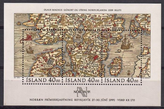 Znaczek Islandia 1990 Mi bl 11 Czyste **