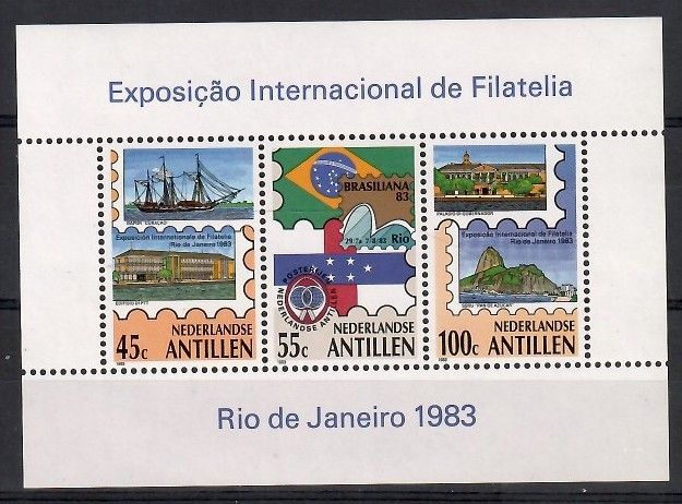 Znaczek Antyle Holenderskie 1983 Mi bl 25 Czyste **