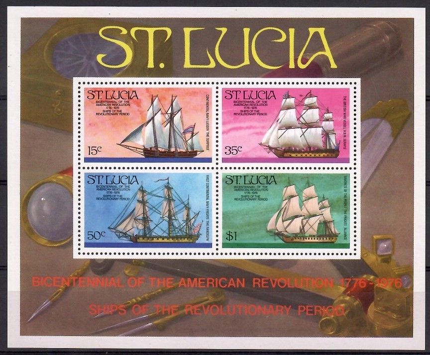 Znaczek Saint Lucia 1976 Mi bl 8 Czyste **