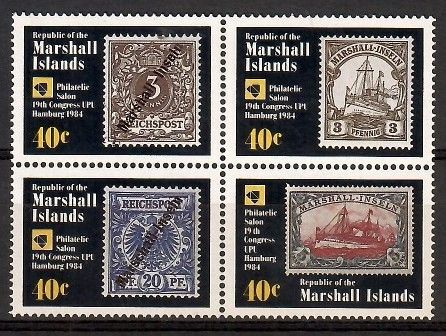 Znaczek Wyspy Marshalla 1984 Mi 15-18 Czyste **