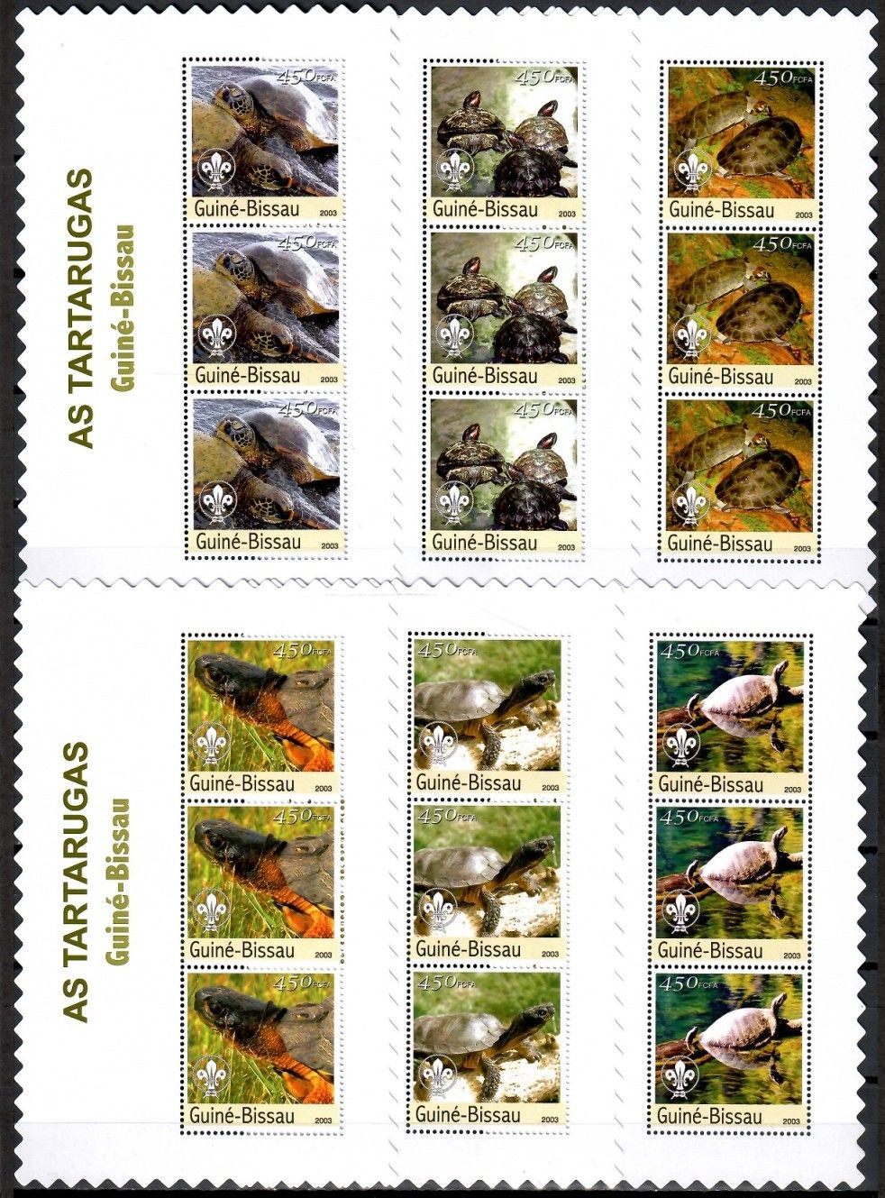 Znaczek Gwinea Bissau 2003 Mi lx ark 2578-2583 Czyste **