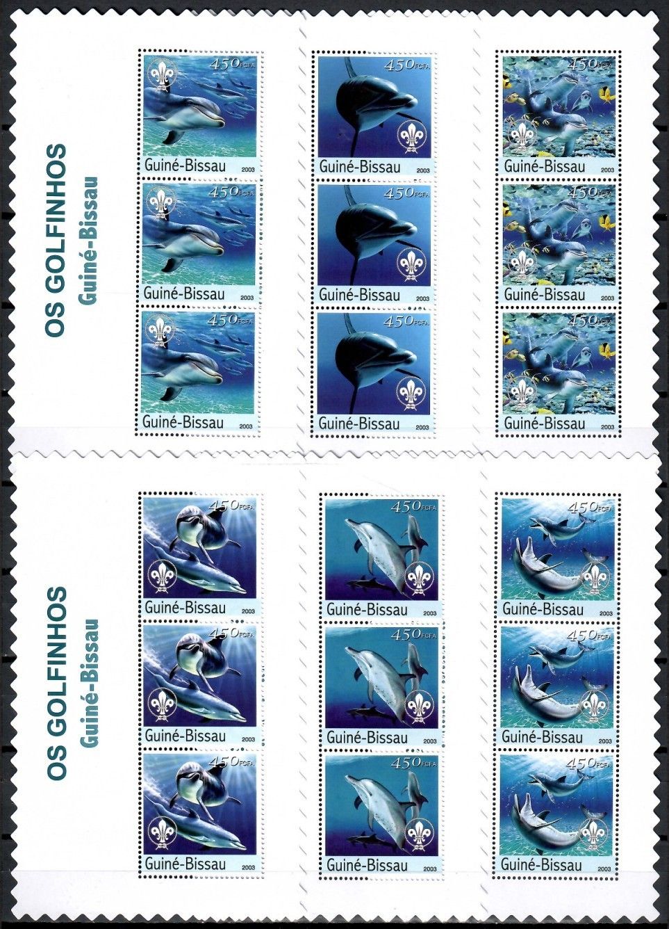 Znaczek Gwinea Bissau 2003 Mi lx ark 2584-2589 Czyste **