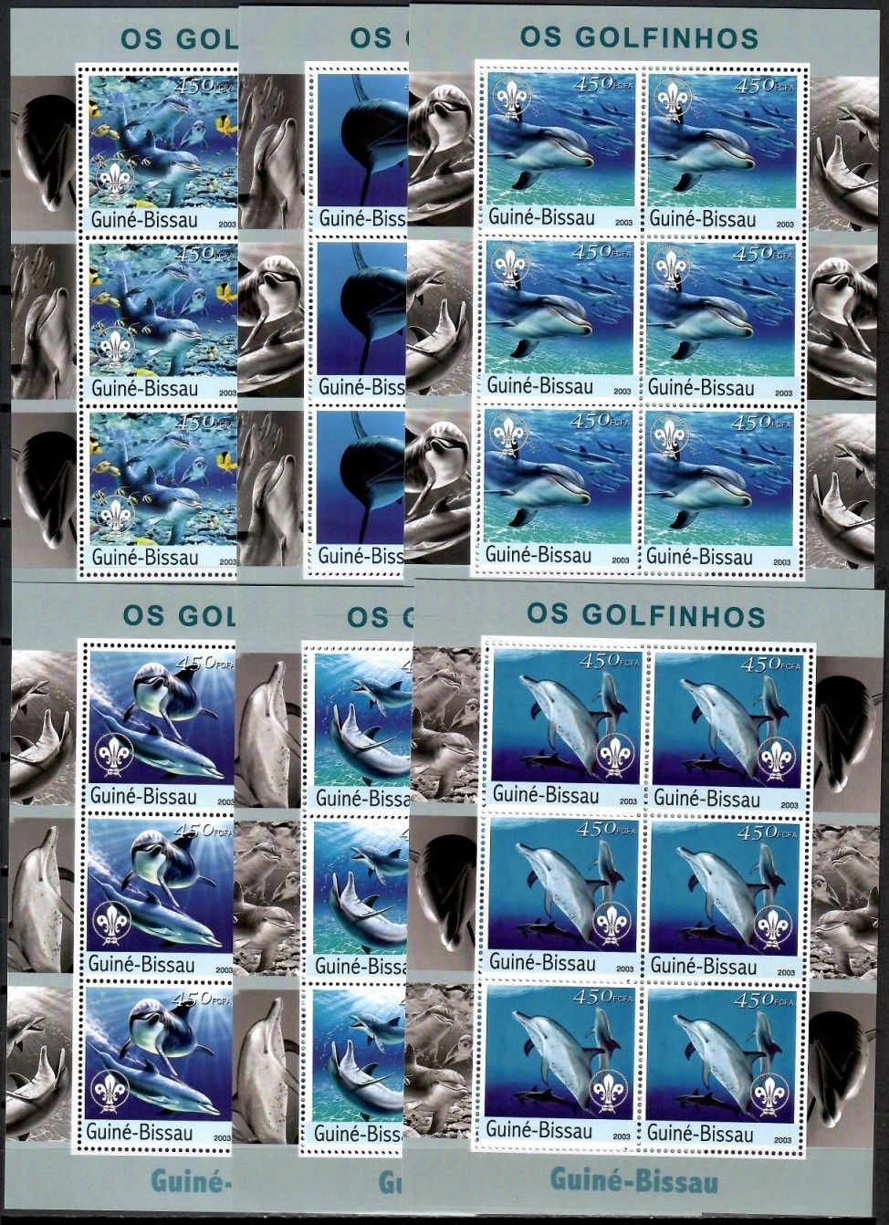 Znaczek Gwinea Bissau 2003 Mi zd ark 2584-2589 Czyste **