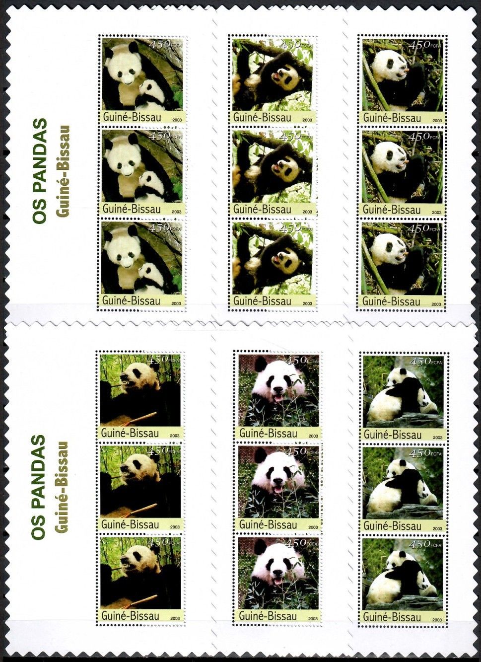 Znaczek Gwinea Bissau 2003 Mi lx ark 2590-2595 Czyste **
