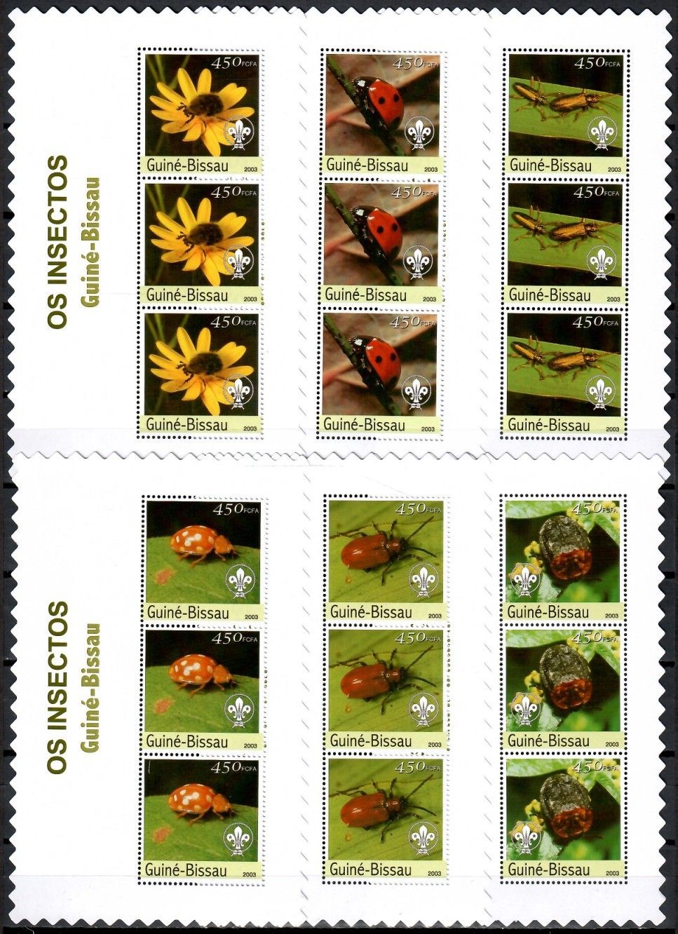 Znaczek Gwinea Bissau 2003 Mi lx ark 2630-2635 Czyste **