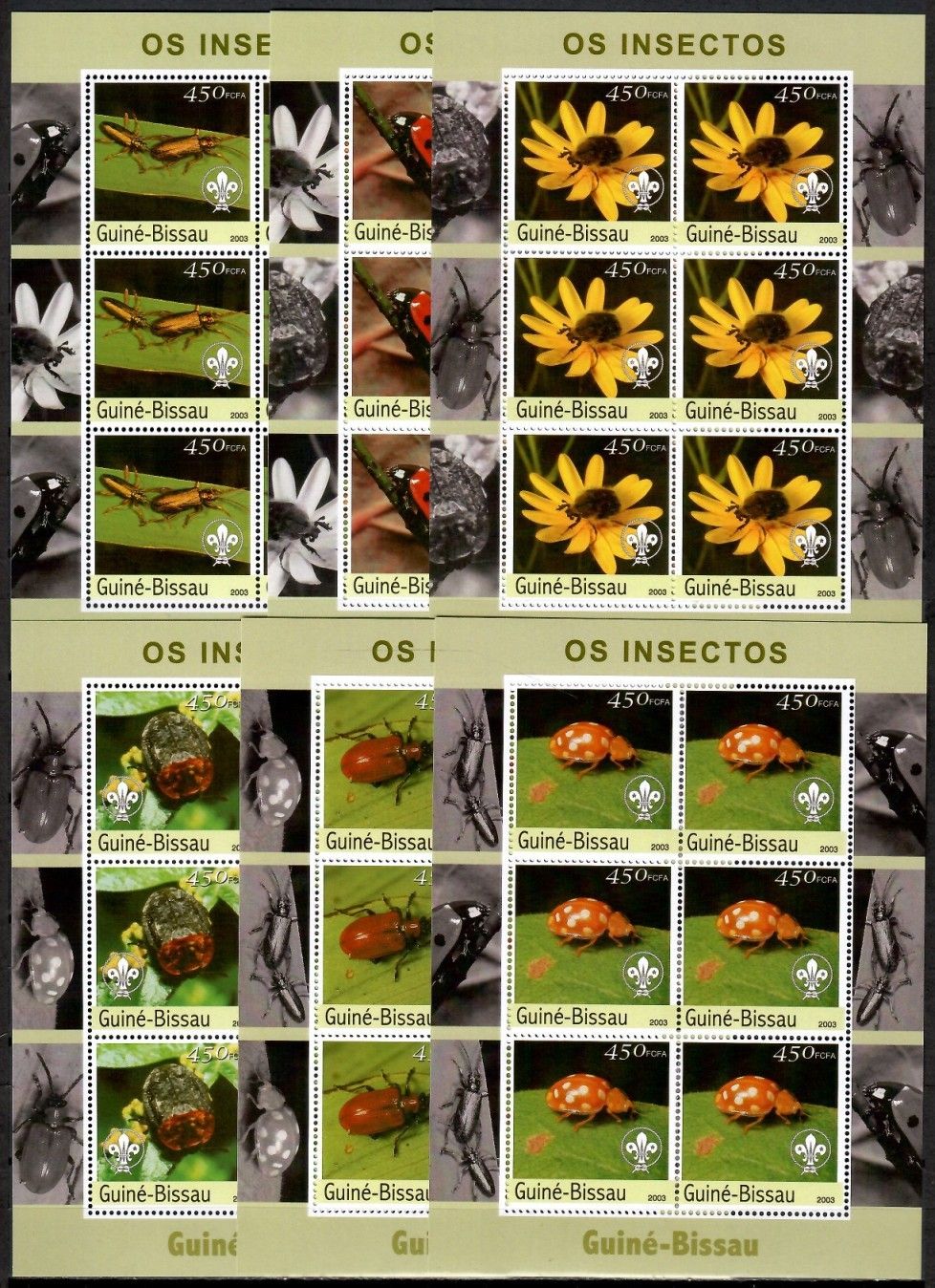 Znaczek Gwinea Bissau 2003 Mi zd ark 2630-2635 Czyste **