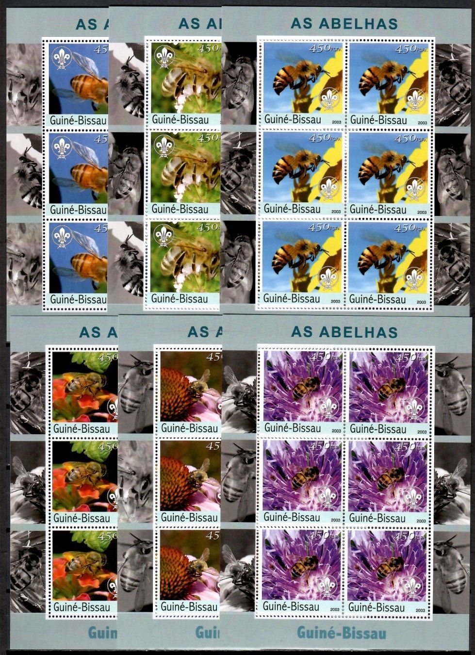 Znaczek Gwinea Bissau 2003 Mi zd ark 2636-2641 Czyste **