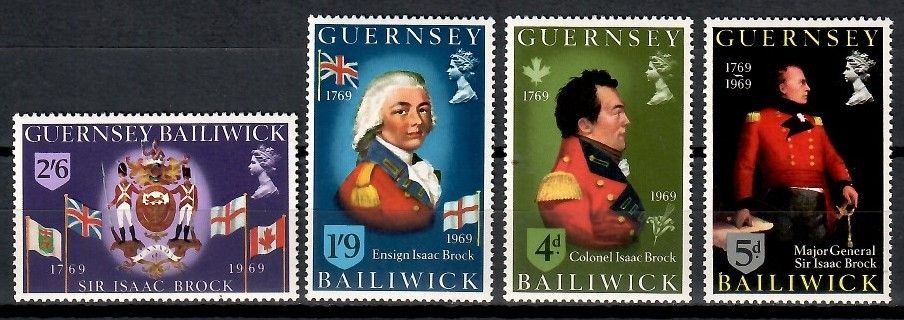 Znaczek Guernsey 1969 Mi 24-27 Czyste **