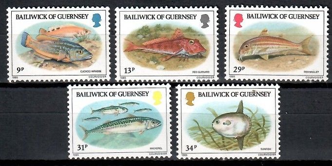 Znaczek Guernsey 1985 Mi 314-318 Czyste **