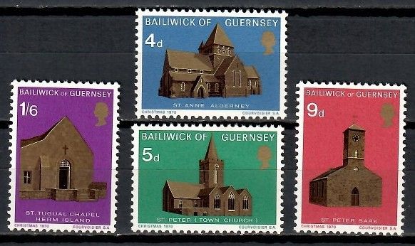 Znaczek Guernsey 1970 Mi 35-38 Czyste **