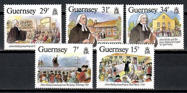 Znaczek Guernsey 1987 Mi 403-407 Czyste **