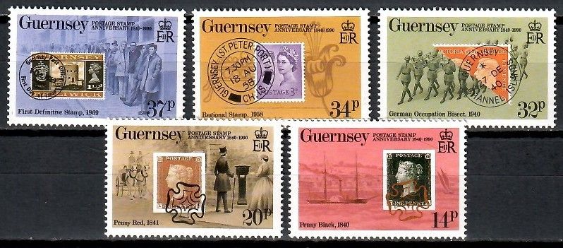 Znaczek Guernsey 1990 Mi 487-491 Czyste **