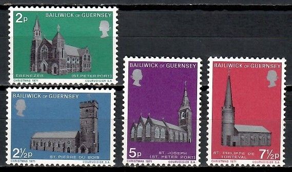 Znaczek Guernsey 1971 Mi 58-61 Czyste **