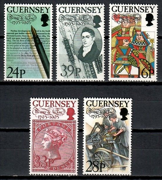 Znaczek Guernsey 1993 Mi 617-621 Czyste **