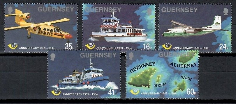Znaczek Guernsey 1994 Mi 645-649 Czyste **