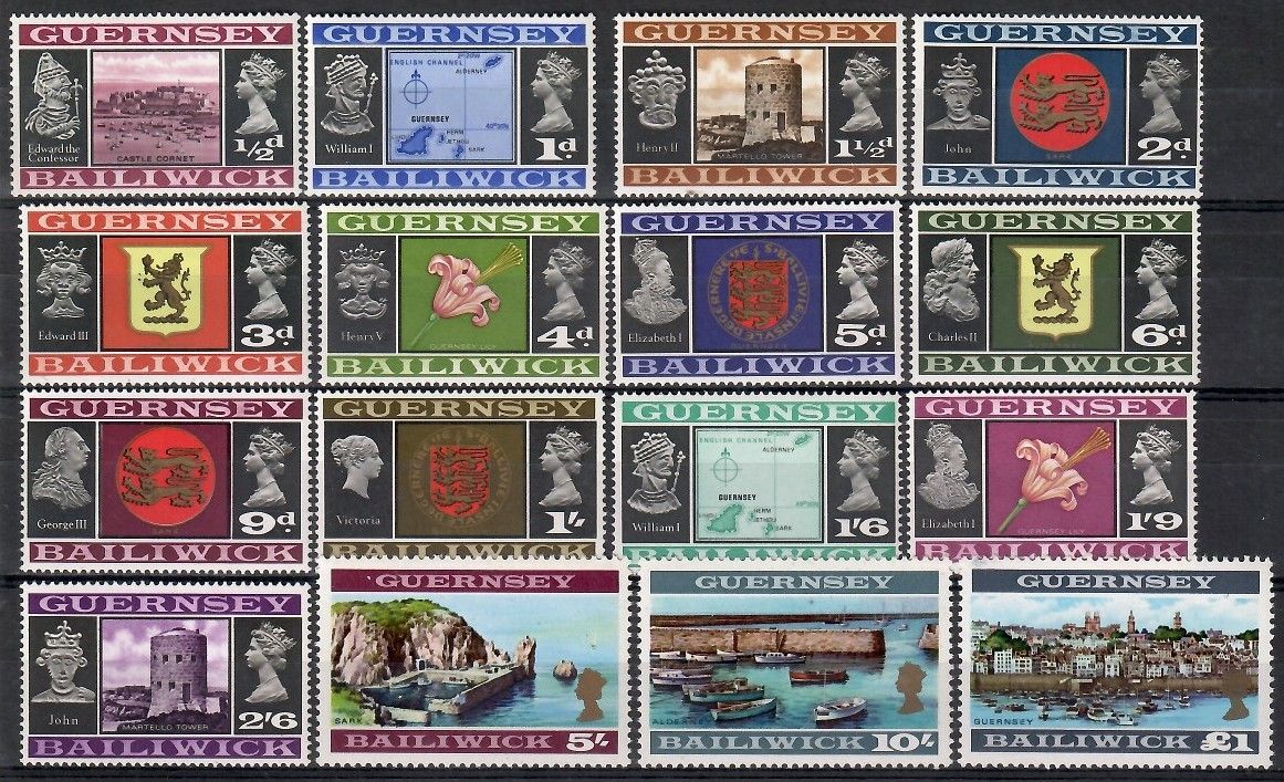 Znaczek Guernsey 1969 Mi 8-23 Czyste **