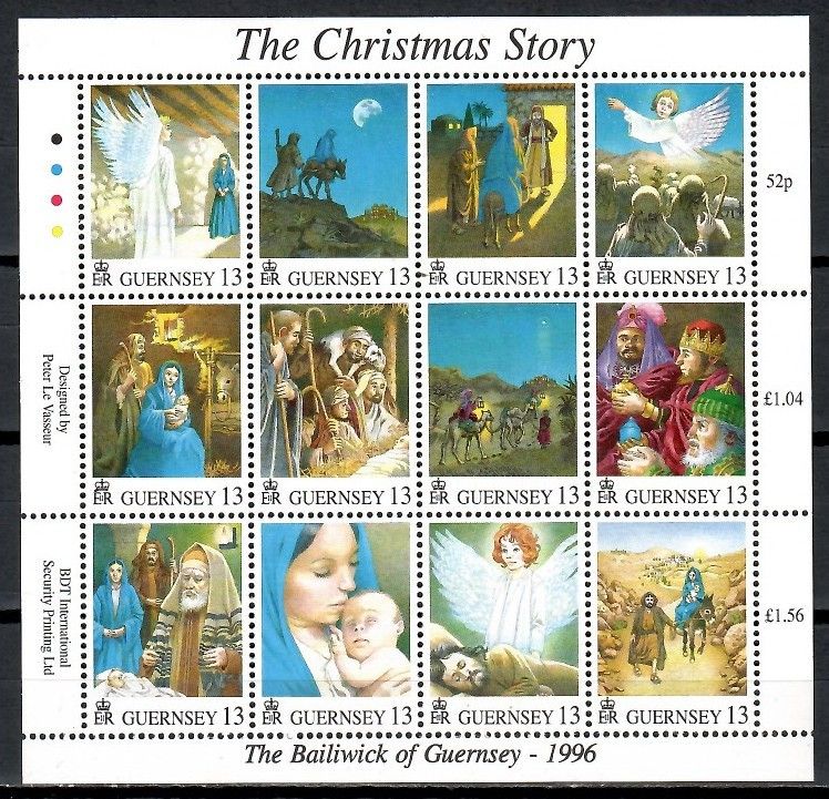 Znaczek Guernsey 1996 Mi ark 713-724 Czyste **