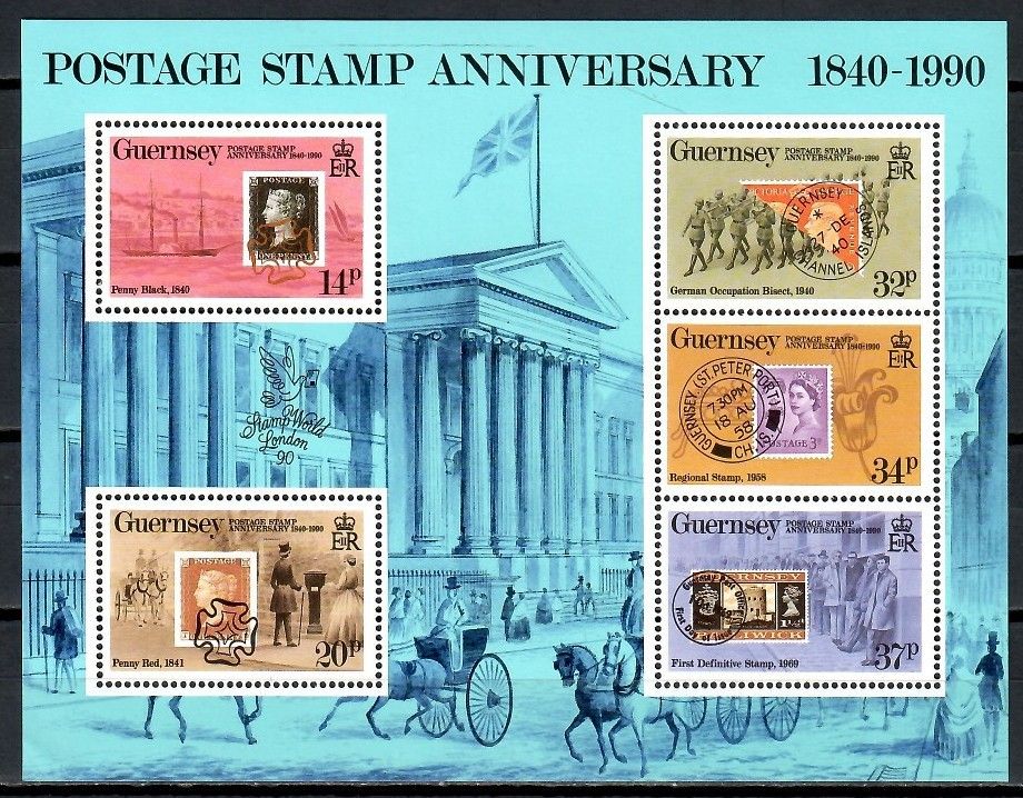 Znaczek Guernsey 1990 Mi bl 6 Czyste **