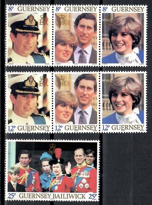Znaczek Guernsey 1981 Mi 225-231 Czyste **