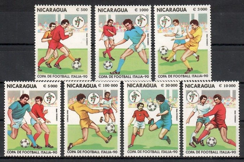 Znaczek Nikaragua 1990 Mi 2985-2991 Czyste **