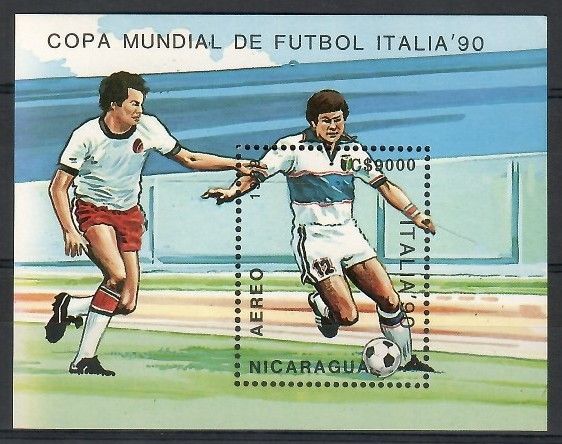 Znaczek Nikaragua 1989 Mi bl 183 Czyste **