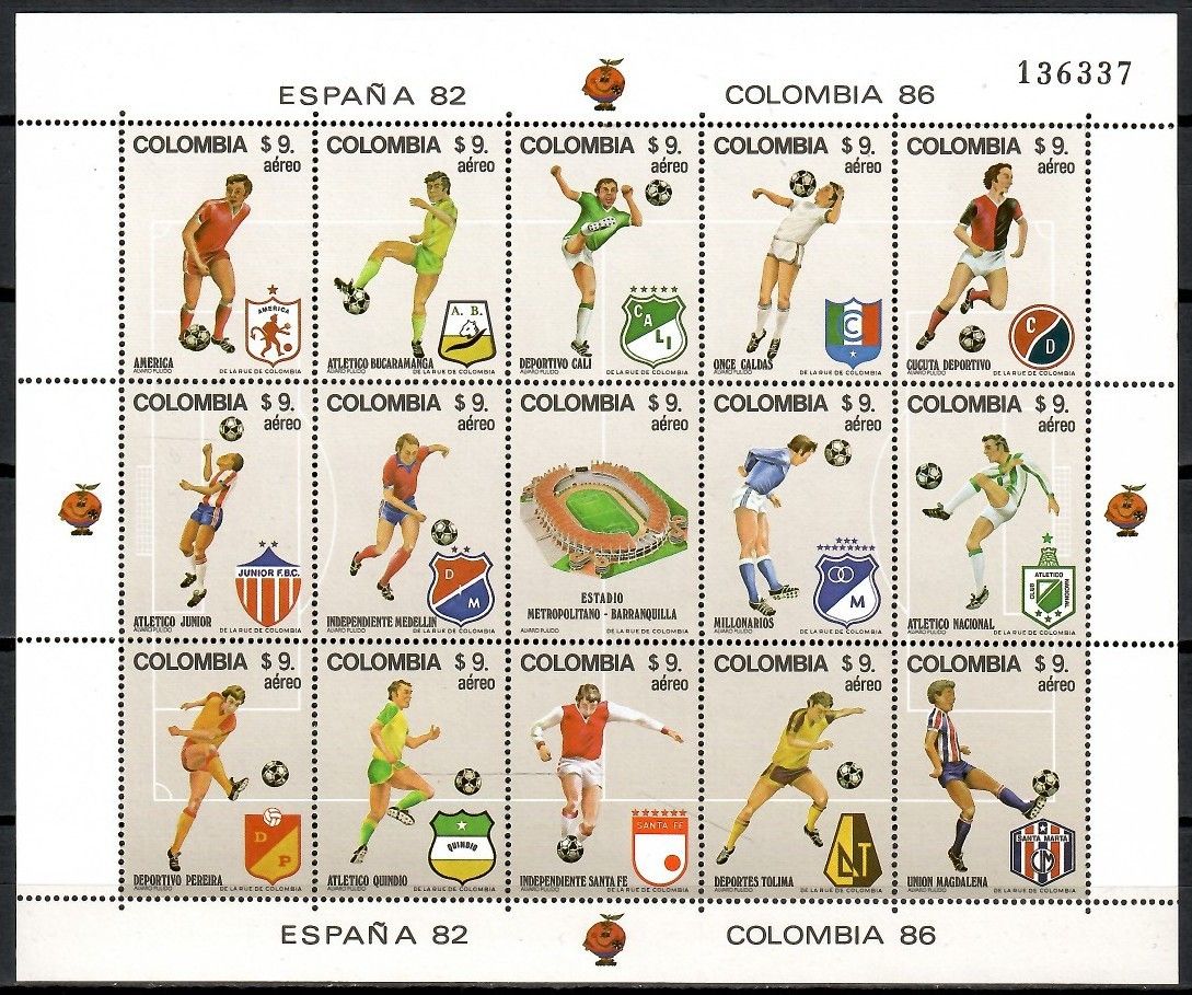 Znaczek Kolumbia 1982 Mi 1562-1576 Czyste **