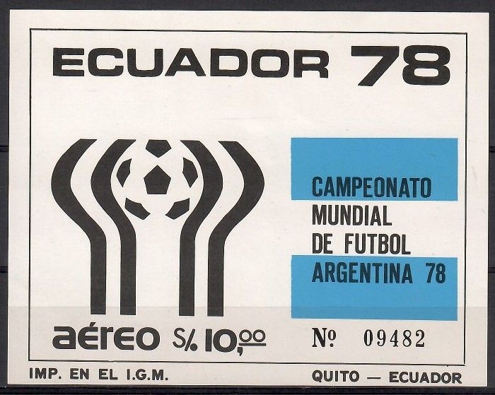 Znaczek Ekwador 1978 Mi bl 86 Czyste **