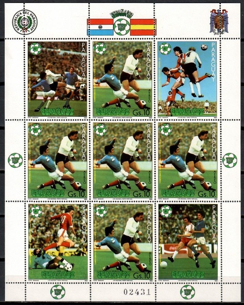 Znaczek Paragwaj 1981 Mi ark 3433 Czyste **