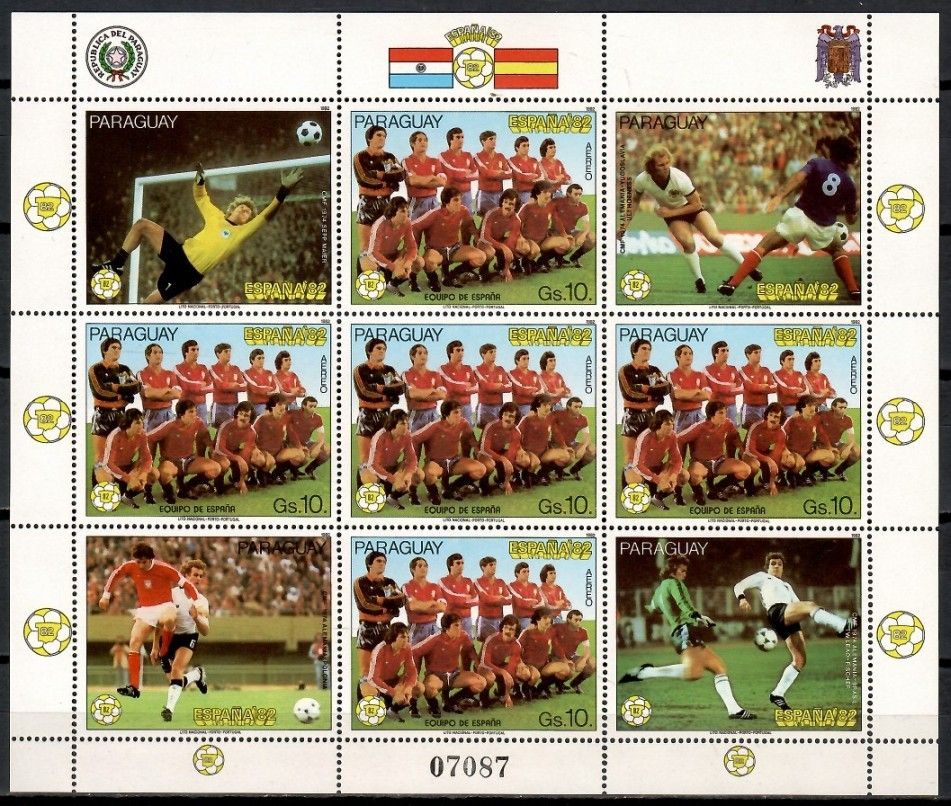 Znaczek Paragwaj 1982 Mi ark 3536 Czyste **