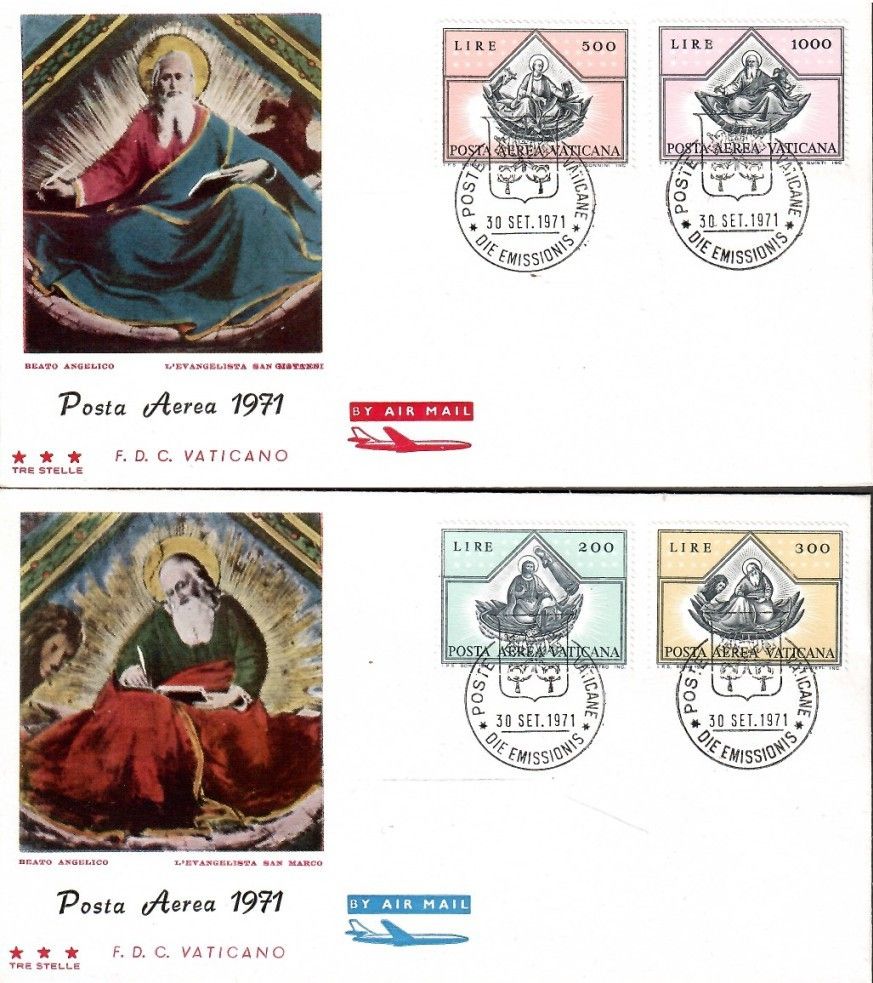 Znaczek Watykan 1971 Mi 590-593 FDC