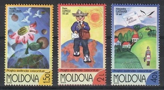 Znaczek Mołdawia 2002 Mi 446-448 Czyste **