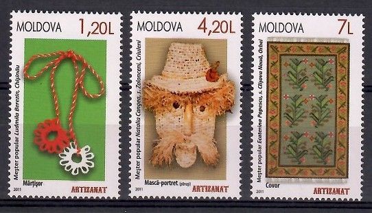 Znaczek Mołdawia 2011 Mi 738-740 Czyste **