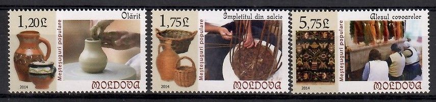 Znaczek Mołdawia 2014 Mi 858-860 Czyste **