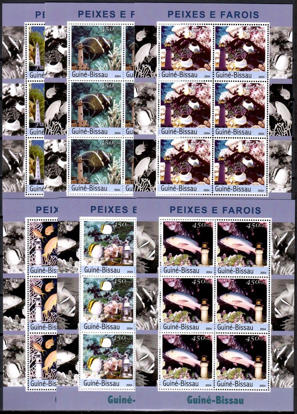 Znaczek Gwinea Bissau 2004 Mi zd ark 2776-2781 Czyste **