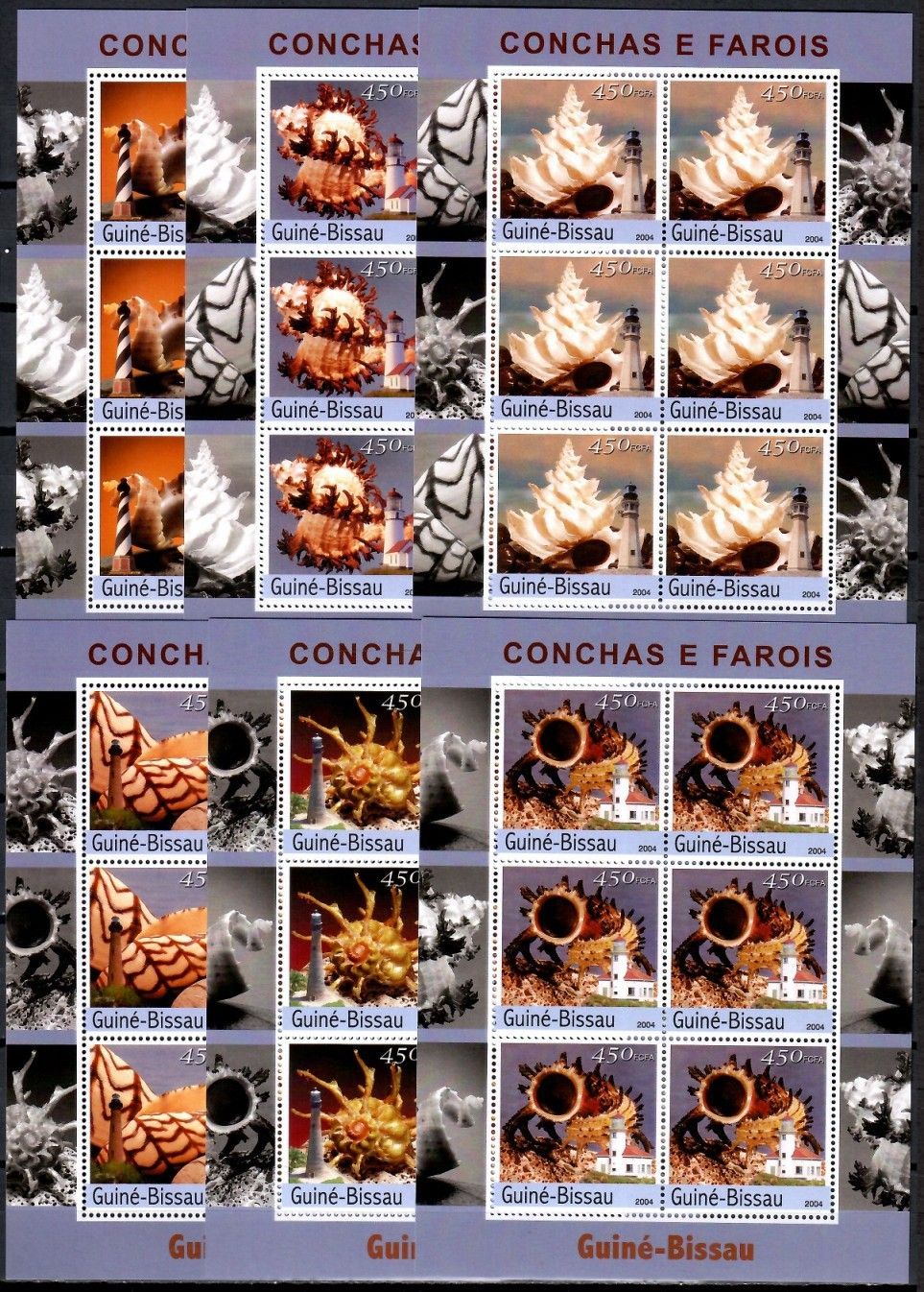 Znaczek Gwinea Bissau 2004 Mi zd ark 2794-2799 Czyste **