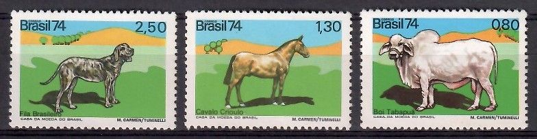 Znaczek Brazylia 1974 Mi 1459-1461 Czyste **