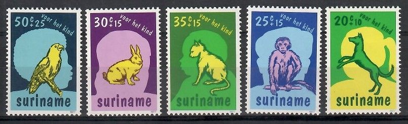Znaczek Surinam 1977 Mi 794-798 Czyste **