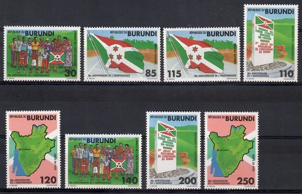 Znaczek Burundi 1992 Mi 1738-1745 Czyste **