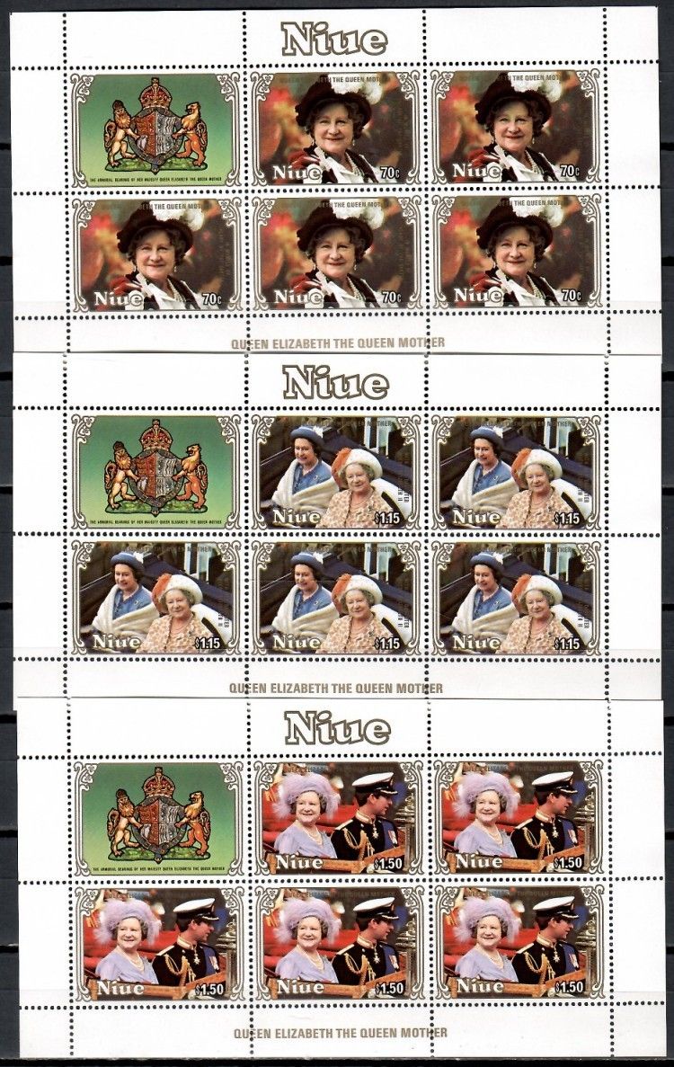 Znaczek Niue 1985 Mi ark 618-620 Czyste **