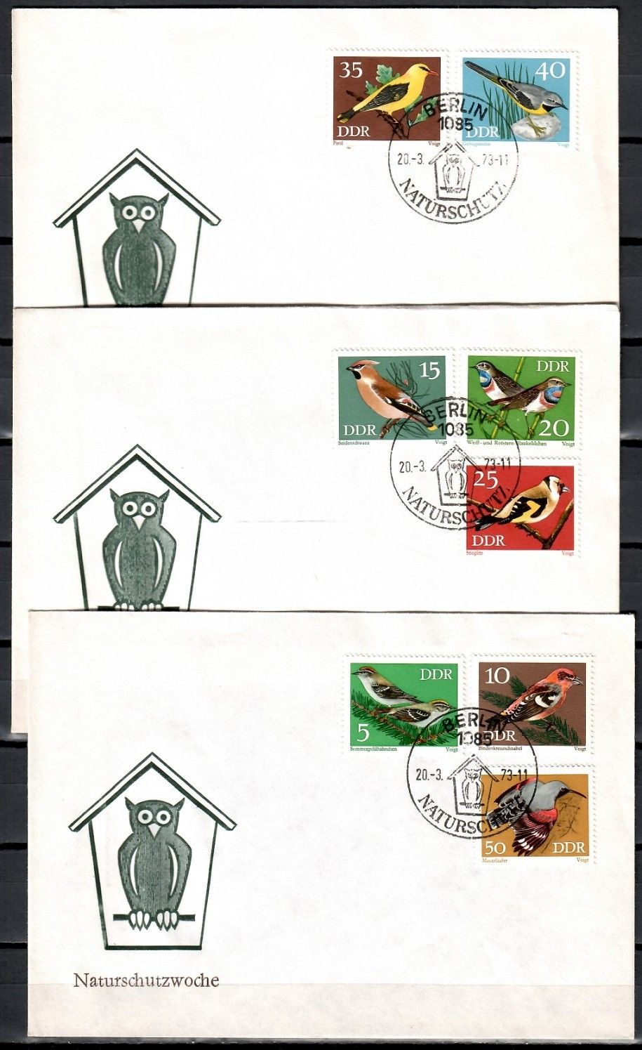 Znaczek NRD / DDR 1973 Mi 1834-1841 FDC