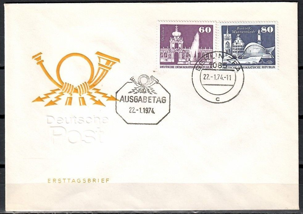 Znaczek NRD / DDR 1974 Mi 1919-1920 FDC