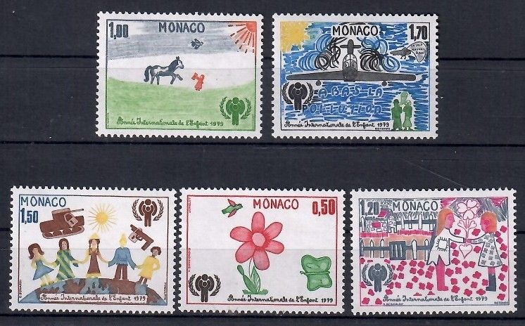 Znaczek Monako 1979 Mi 1370-1374 Czyste **